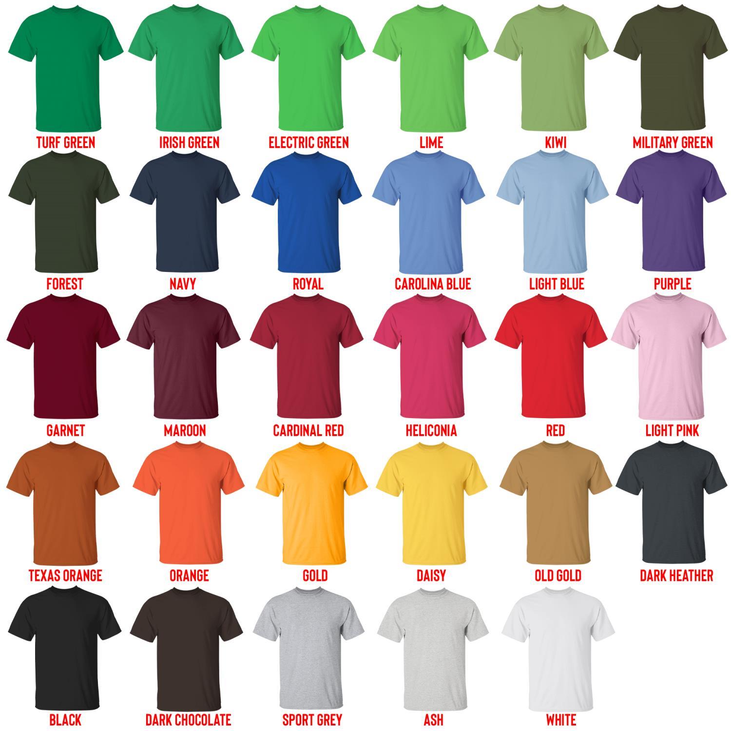 t shirt color chart - The Weeknd Shop